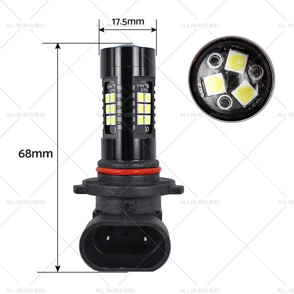 {{ 2PCS 9006 HB4 LED Fog Light 6000K White 3030 21 SMD Car Driving DRL Light Bulbs }} - Buy Car Parts Online at {{ Kaka Auto Parts }}.
