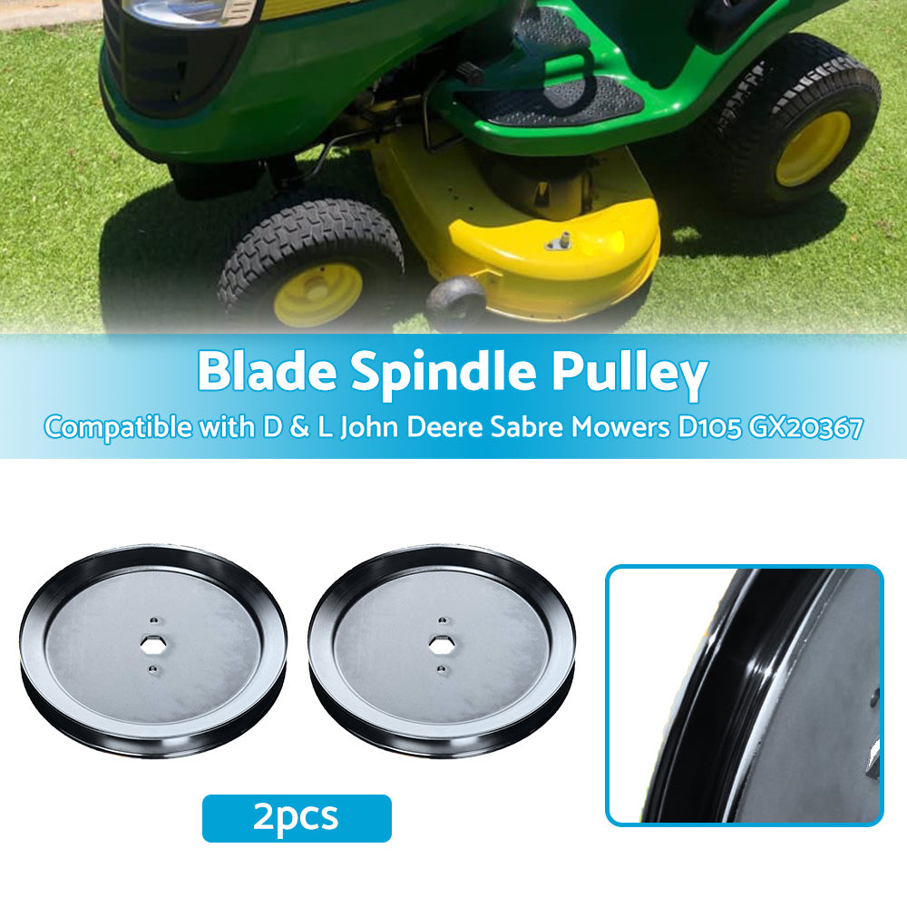 {{ 2x Blade Spindle Pulley Suitable For D  and  L John Deere Sabre Mowers D105 GX20367 }} - Buy Car Parts Online at {{ Kaka Auto Parts }}.
