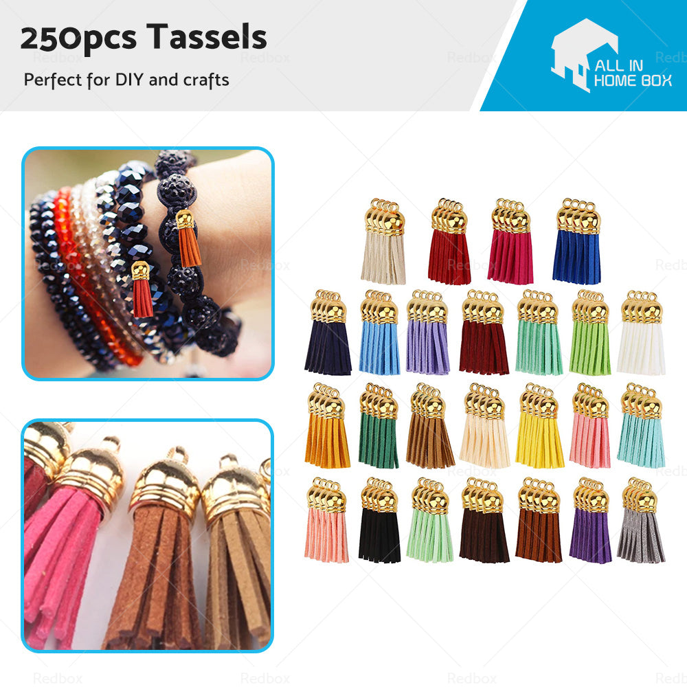 {{ 250PCS Keychain Ring Tassels Bulk Colored Leather Tassel Pendants Jewelry DIY }} - Buy Car Parts Online at {{ Kaka Auto Parts }}.