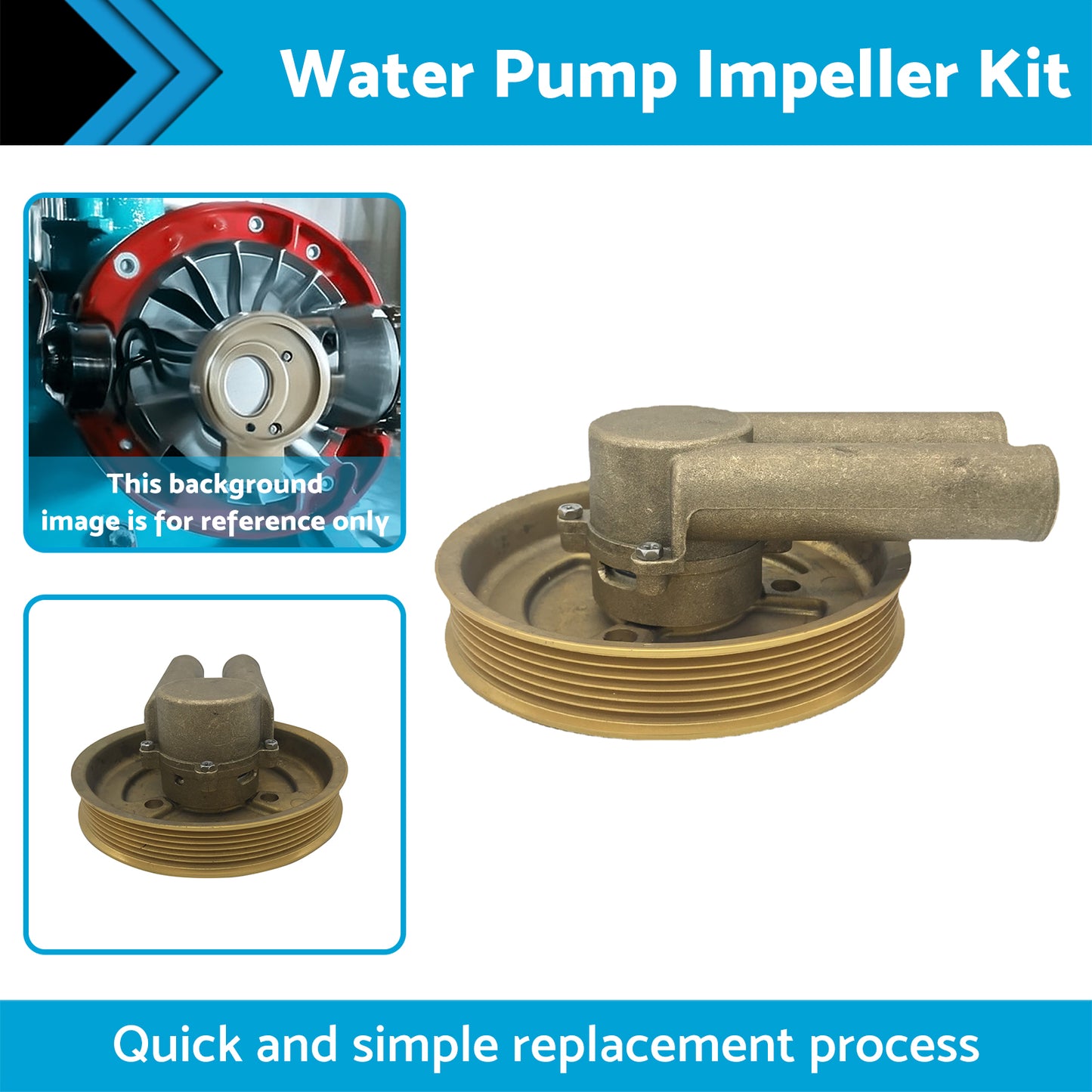 {{ Raw Water Sea Impeller Pump Suitable For Volvo Penta 4.3L 5.0L 5.7L 21214599 }} - Buy Car Parts Online at {{ Kaka Auto Parts }}.