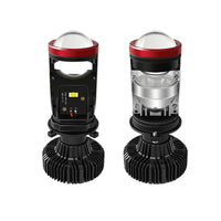 2x H4 Y7D Bi-LED Mini Lens Car Headlight Lamps 6000K Suitable For Universal Vehicles