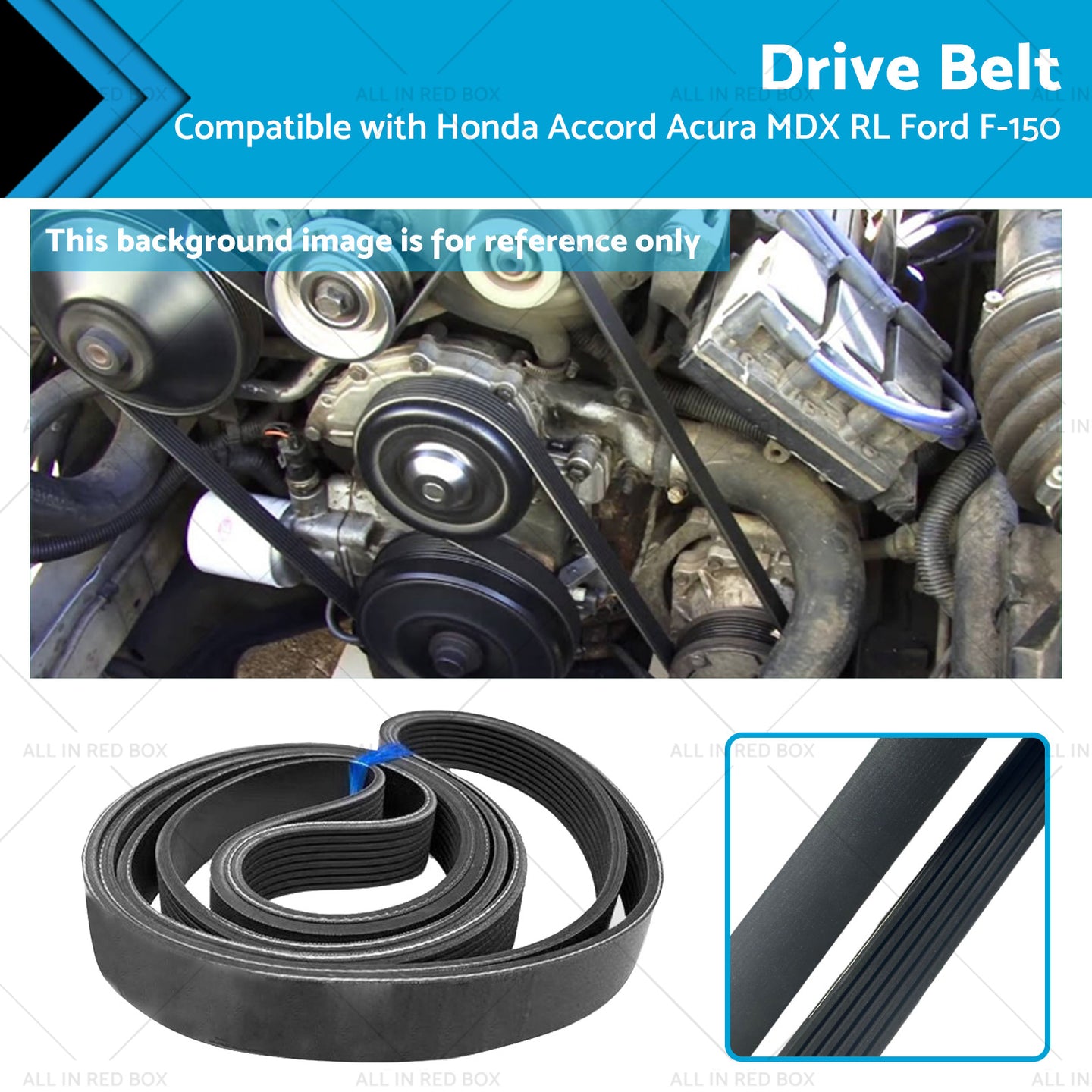 {{ 6PK2135 Drive Belt Suitable for Ford Mustang Honda Acura TL MDX RL 3. 7L 98-15 }} - Buy Car Parts Online at {{ Kaka Auto Parts }}.