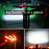 LED Bicycle Headlight with Horn and Speedometer USB-Rechargeable Front Bike Light Suitable For Bicycles