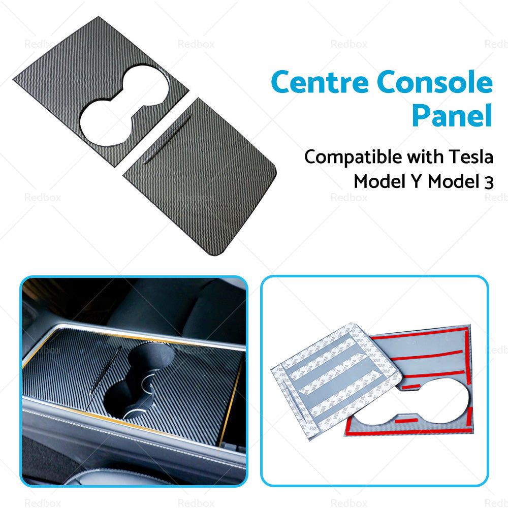 {{ Carbon Fiber Style Center Control Panel Wrap Suitable for Tesla Model Y Model 3 }} - Buy Car Parts Online at {{ Kaka Auto Parts }}.
