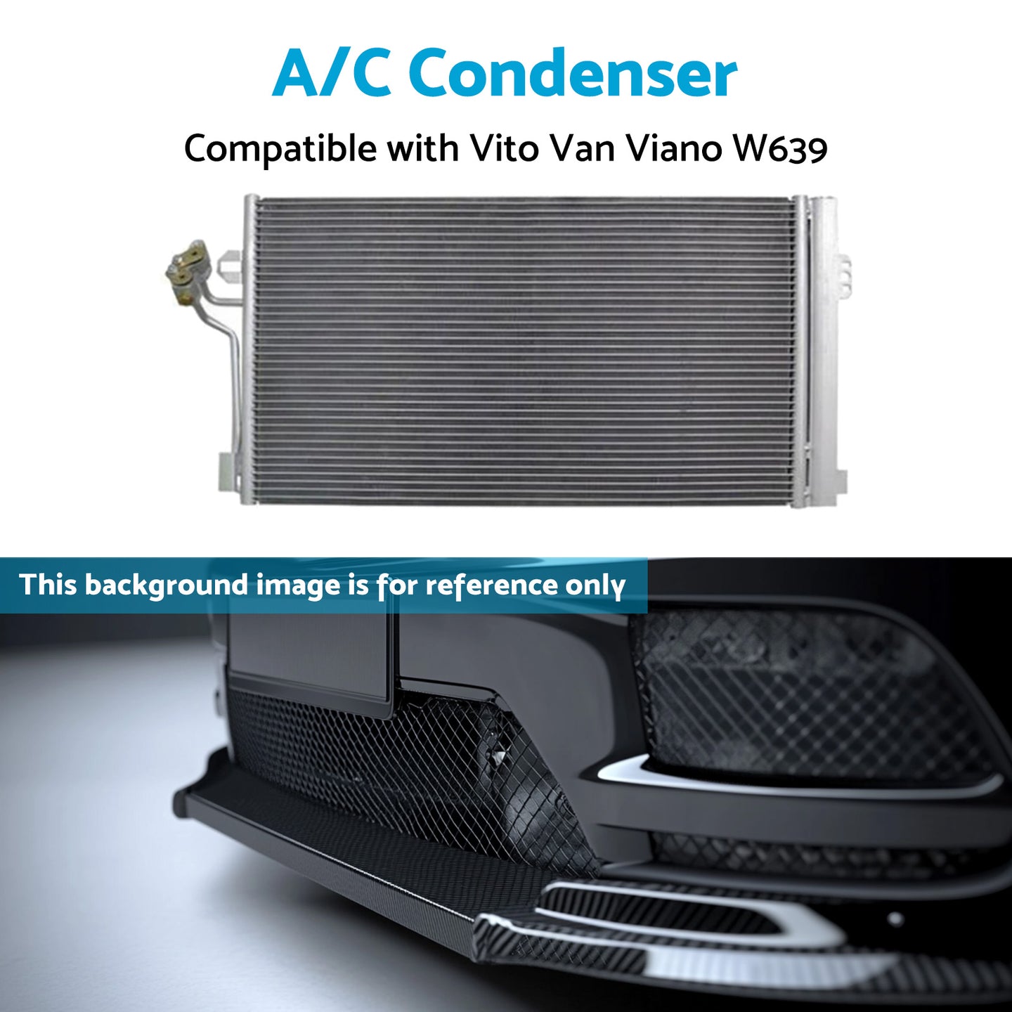 {{ A/C Condenser Suitable for Vito Van Viano W639 6398350270 390mm 708mm 16mm }} - Buy Car Parts Online at {{ Kaka Auto Parts }}.