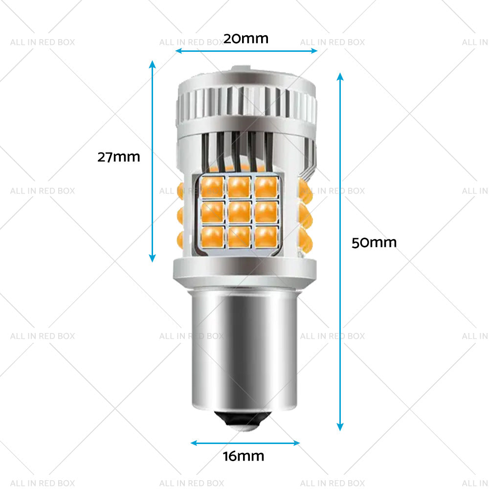 {{ 2PCS BA15S 1156 P21W LED Turn Signal Indicator Bulb Globe Amber No Hyper Flash }} - Buy Car Parts Online at {{ Kaka Auto Parts }}.
