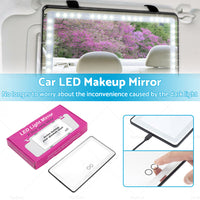 {{ Car Sun Visor Makeup Cosmetic Mirror Set with 3 Type 60 LED Light Black 26x13cm }} - Buy Car Parts Online at {{ Kaka Auto Parts }}.