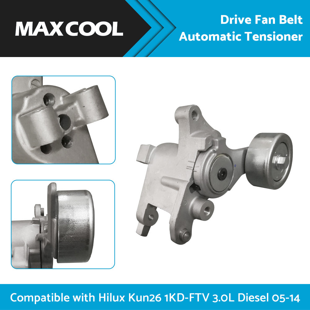 {{ Drive Fan Belt Tensioner Suitable For Hilux KUN25 KUN26 1KD-FTV 3. 0 Diesel 05-14 }} - Buy Car Parts Online at {{ Kaka Auto Parts }}.