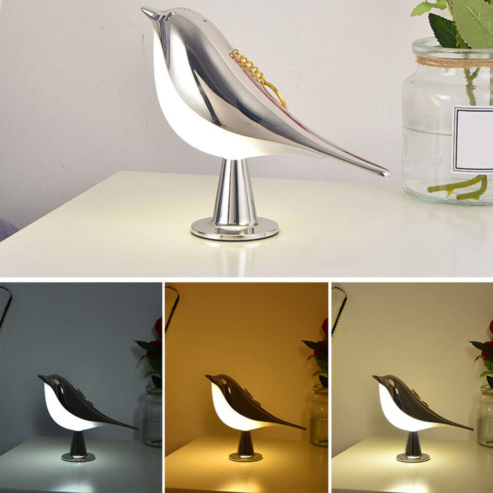 Modern Magpie Bird LED Table Lamp Touch Control Bedside Reading Night Light for Bedroom