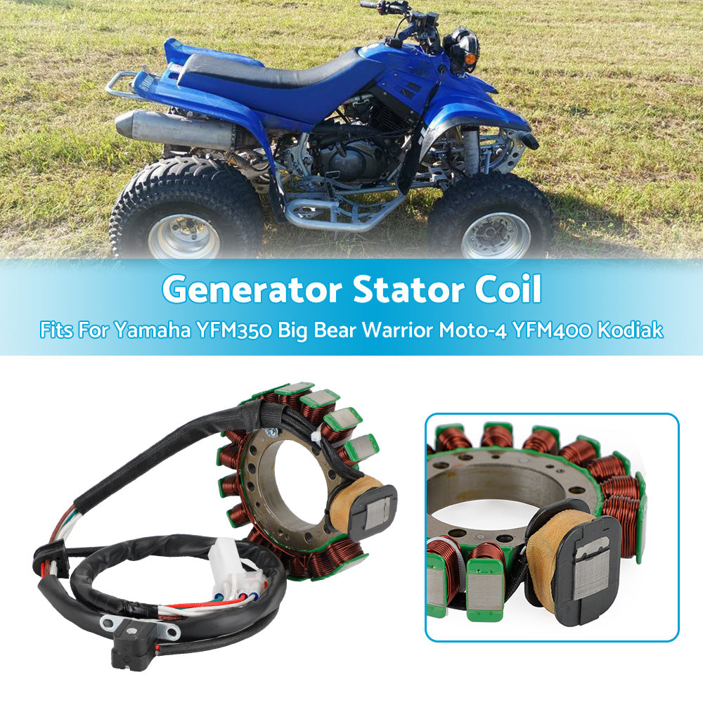 {{ Magneto Stator Generator For Yamaha YFM 350 Big Bear, Moto-4, Warrior 1995-2001 }} - Buy Car Parts Online at {{ Kaka Auto Parts }}.