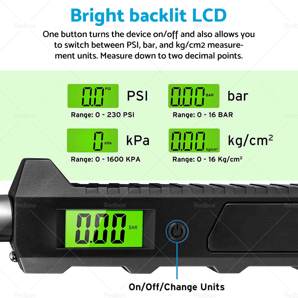 {{ 30 PSI Tire Pressure Guage Digital Car Bike Truck Air Meter Tester Tyre Gauge }} - Buy Car Parts Online at {{ Kaka Auto Parts }}.