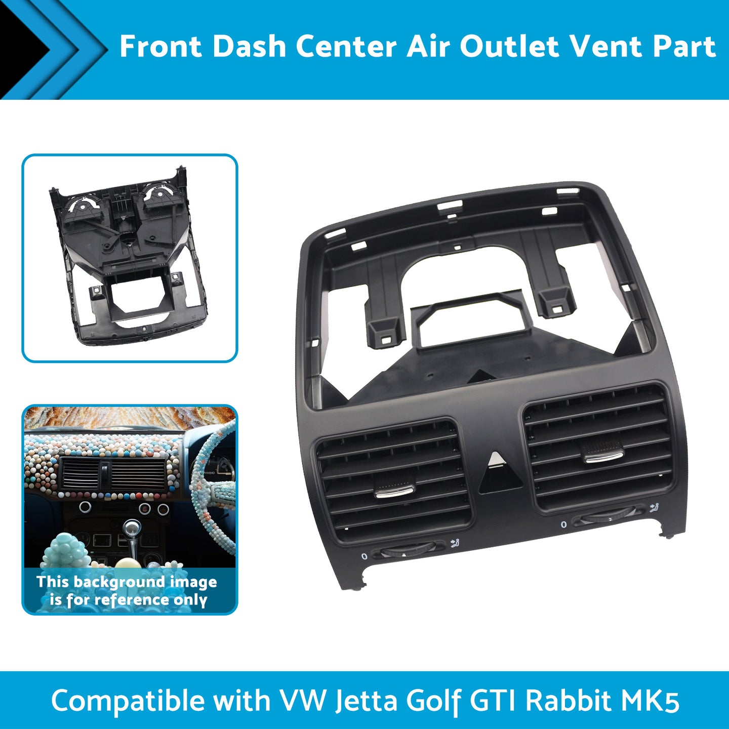 {{ Front Dash Center Air Outlet Vent Part Suitable for VW GTI Rabbit MK5 Jetta Golf }} - Buy Car Parts Online at {{ Kaka Auto Parts }}.