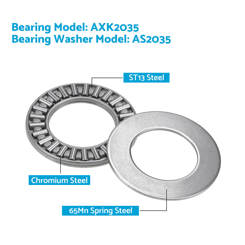 {{ 10PCS 20mm x 35mm x 2mm AXK2035 Thrust Needle Roller Bearing with AS2035 Washer }} - Buy Car Parts Online at {{ Kaka Auto Parts }}.