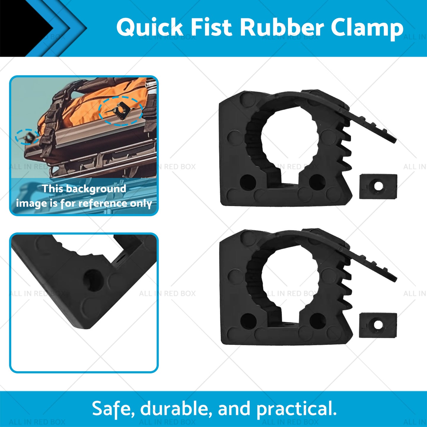 {{ 2x Car Rubber Clamps Bases Adapter 25-45mm Shovel Axe Retainer Fixing Holder }} - Buy Car Parts Online at {{ Kaka Auto Parts }}.