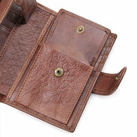 RFID Blocking Slim Leather Trifold Wallet With Credit Card Holder For Men