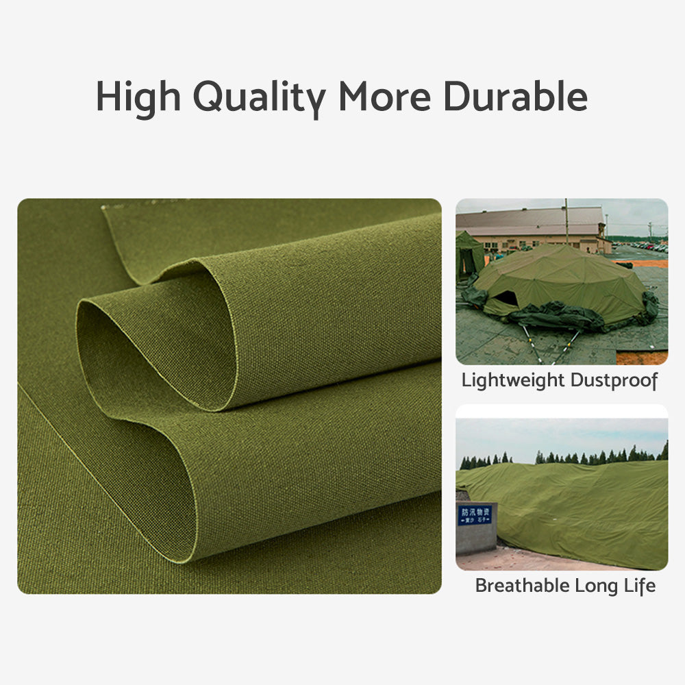 Heavy Duty Waterproof Canvas Tarp 3 Sizes Suitable For Outdoor Sun and Dust Protection
