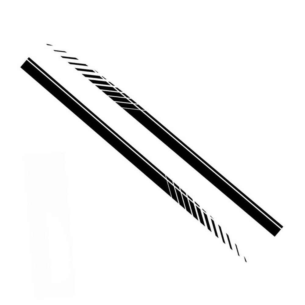2x Racing Plaid Side Door Fender Skirt Stripes Decals Stickers Car Accessories