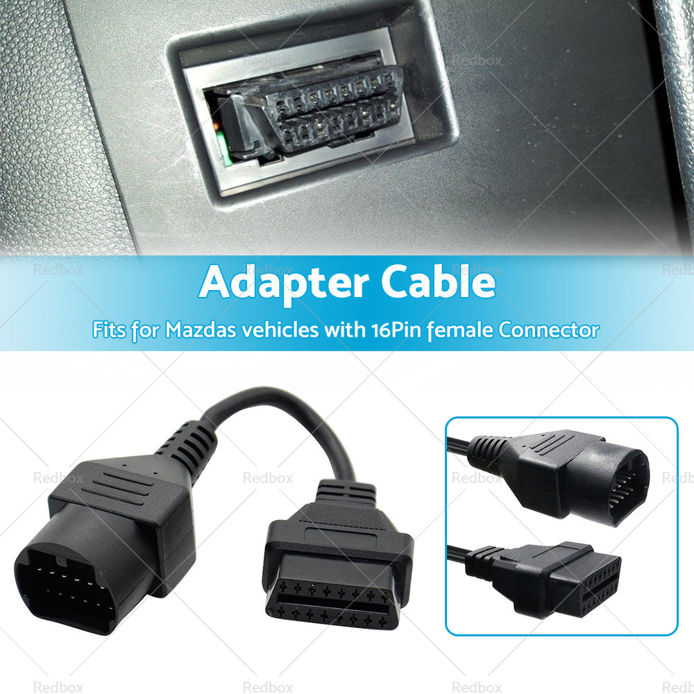 {{ For Mazda 17 Pin to 16 Pin Female OBD2 Car Diagnostic Connector Adapter Cable }} - Buy Car Parts Online at {{ Kaka Auto Parts }}.