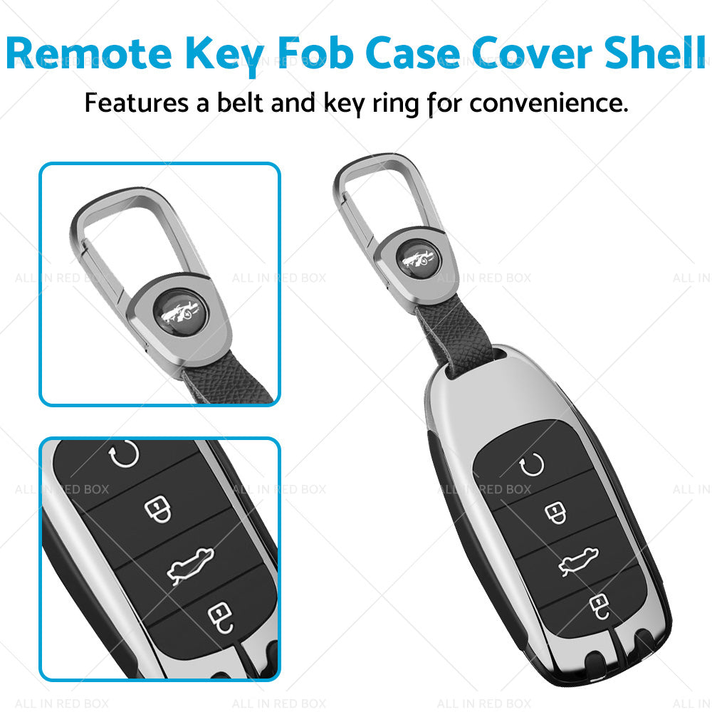 {{ Zinc Alloy Remote Key Fob Case Cover Shell Suitable For Chery Omoda 5 Black }} - Buy Car Parts Online at {{ Kaka Auto Parts }}.