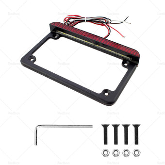 compare product Motorcycle License Plate Frame Bracket With LED Brake Light Suitable For Harley-Davidson