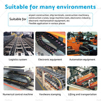 {{ 10mmX20mm 1Meter Drag Chain Cable Carrier Open Type with End Connectors Plastic }} - Buy Car Parts Online at {{ Kaka Auto Parts }}.