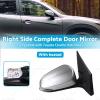 {{ Door Mirror Suitable for Toyota Corolla ZRE182 12-18 Hatch Right Silver Heated }} - Buy Car Parts Online at {{ Kaka Auto Parts }}.