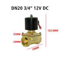 {{ 2 Way Electric Solenoid Valve Water Air Brass N/C Gas Oil Normally Closed DC 12V }} - Buy Car Parts Online at {{ Kaka Auto Parts }}.