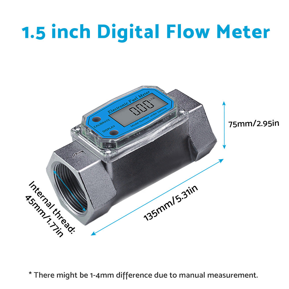 {{ 1/1.5/2 inch Turbine Digital Diesel Water Fuel Flow Meter Oval Gear Flow Gauge }} - Buy Car Parts Online at {{ Kaka Auto Parts }}.