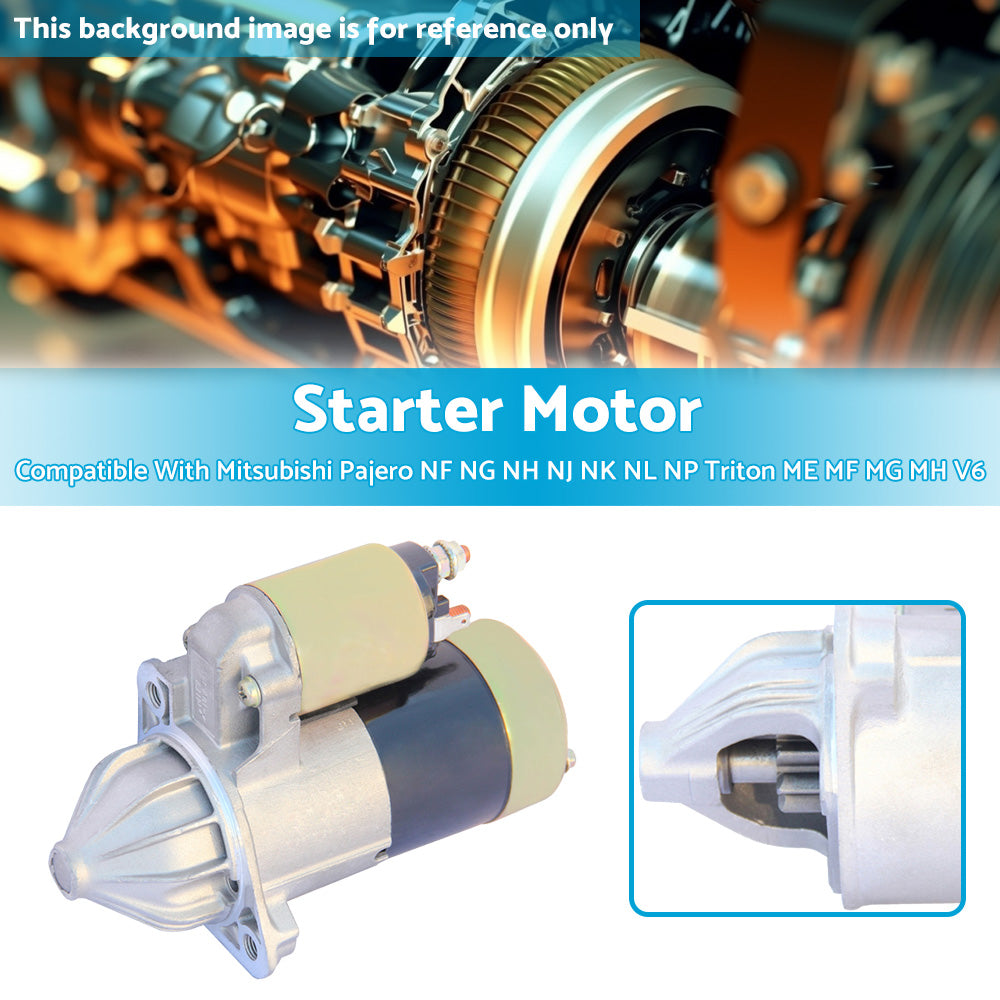 {{ Starter Motor Suitable For Mitsubishi Pajero NF NG NH NJ NK NL NM NP NS Manual }} - Buy Car Parts Online at {{ Kaka Auto Parts }}.