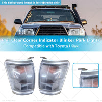 {{ Pair Clear Corner Indicator Blinker Park Lights Suitable for 97-01 Toyota Hilux }} - Buy Car Parts Online at {{ Kaka Auto Parts }}.