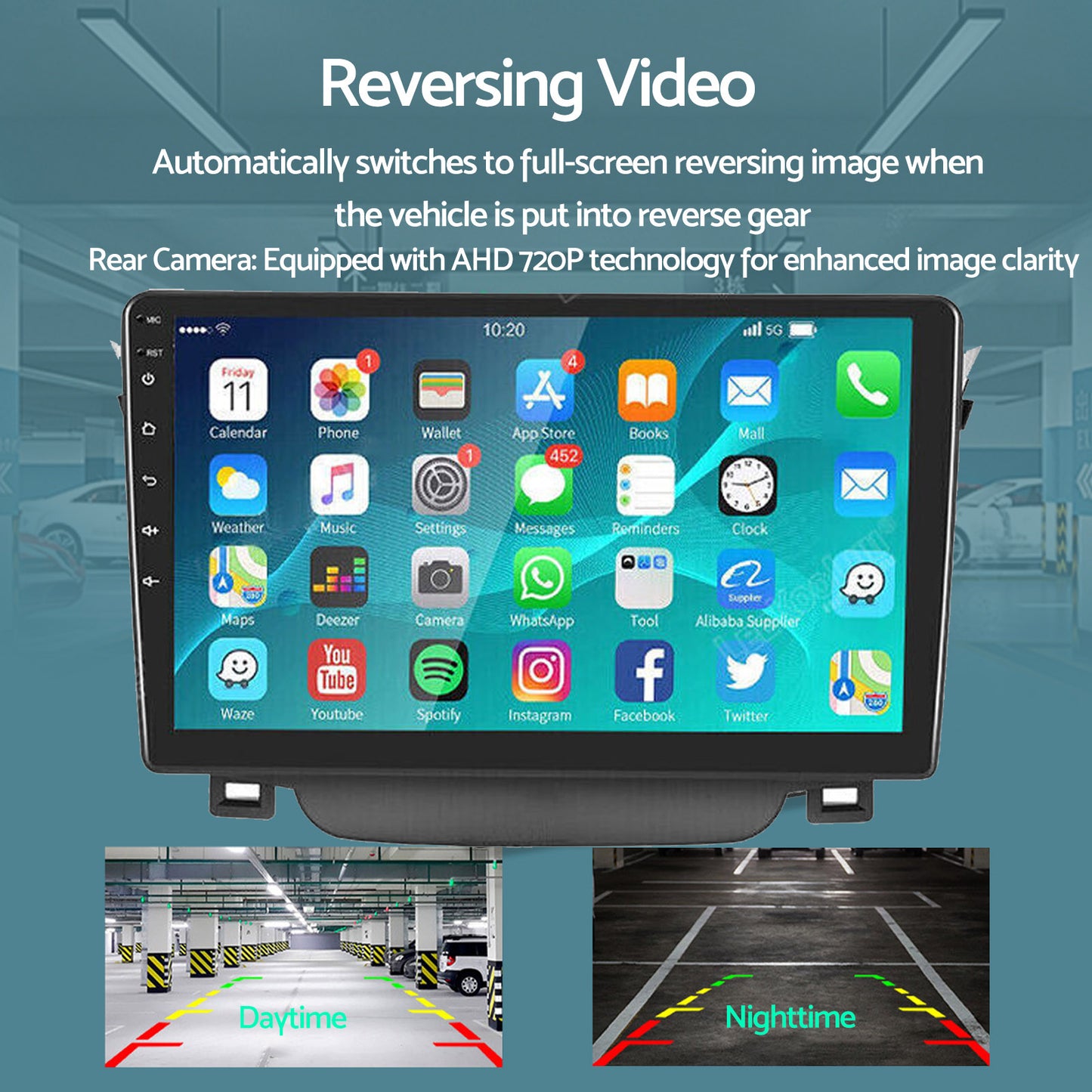 In-Dash Units 9" Touch Screen Stereo CarPlay Suitable For Toyota Corolla 2009-13