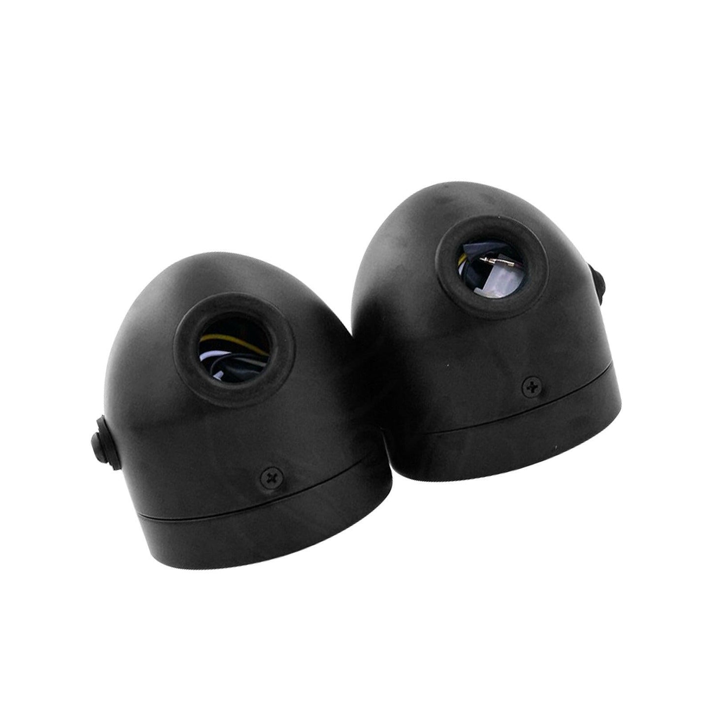 Black Twin Universal Headlight Dual Lamp Suitable For Motorcycle Street Fighter