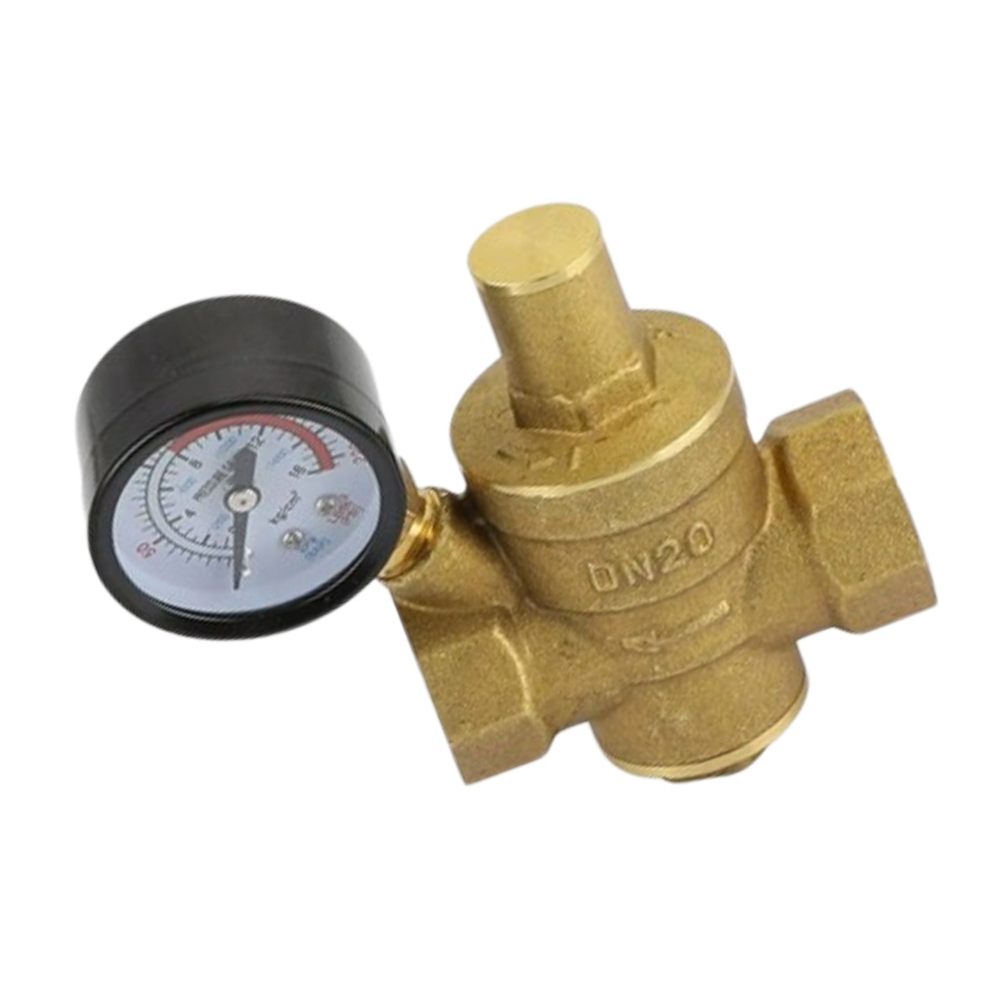 {{ DN15/20/25 Brass Adjustable Water Pressure Reducing Valve with Gauge }} - Buy Car Parts Online at {{ Kaka Auto Parts }}.