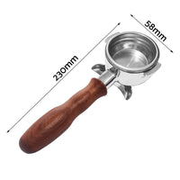 58mm Portafilter Suitable For La Marzocco 2 Spout Filter Basket Wood Handle