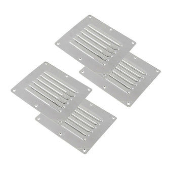 compare product 4x Stainless Steel Rectangular Air Vent Suitable For Caravan, Boat, Wall & Home
