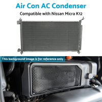 {{ Air Con AC Condenser Suitable for Nissan Micra K12 07/2007-08/2010 650mm 16mm }} - Buy Car Parts Online at {{ Kaka Auto Parts }}.