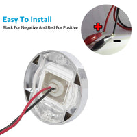 4x Round LED Marine Boat Cabin & Deck Courtesy Lights Suitable For Walkway – White Stern Light