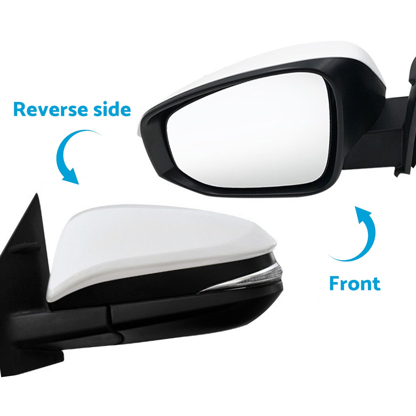 Left Side Door Mirror White Suitable For Toyota RAV4 2013-2018 5-Wire