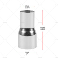 {{ 2  Up To 3  Inch OD Adaptor Steel Exhaust Tube Pipe Adapter Reducer - 2. 25  2. 5  3 }} - Buy Car Parts Online at {{ Kaka Auto Parts }}.