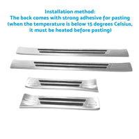 4x Steel Door Sill Protector Trim Scuff Plate Suitable For Subaru Crosstrek 2023