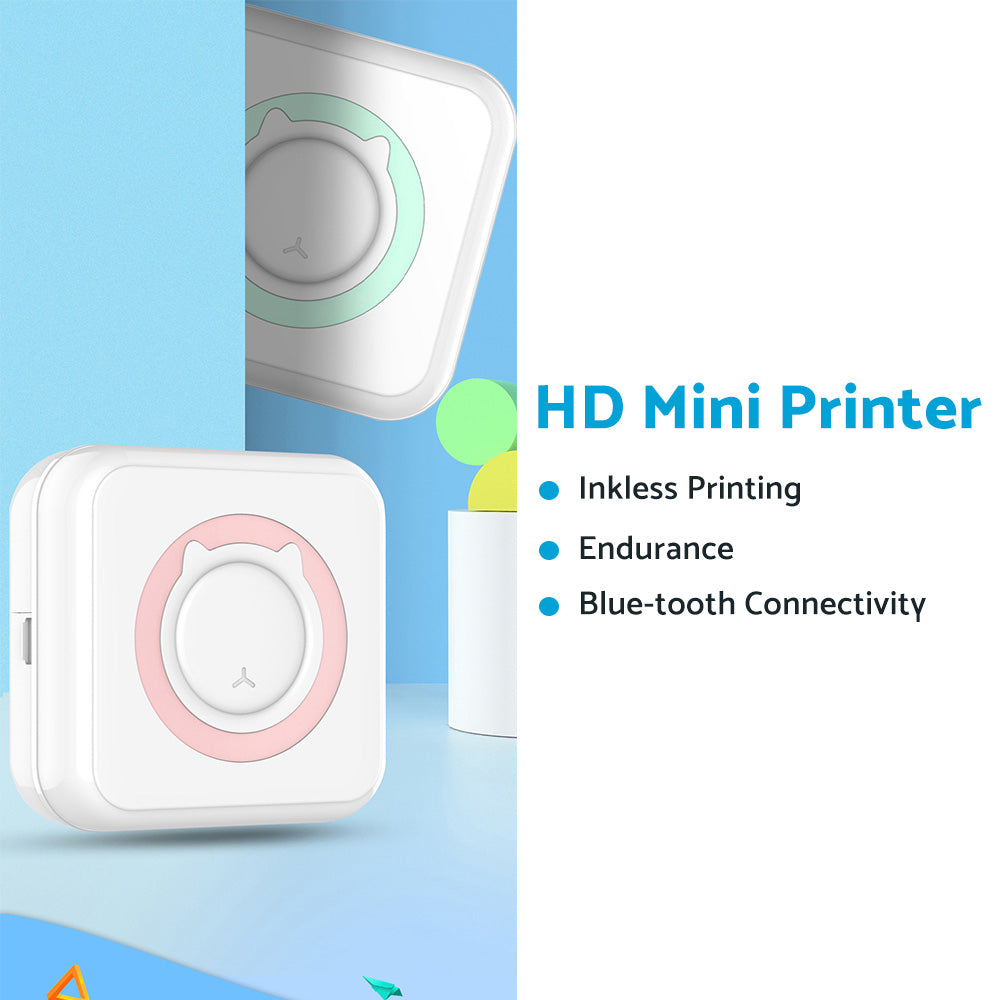 Mini Pocket Thermal Printer Suitable For Wireless Bluetooth Photo Paper Inkless Printing