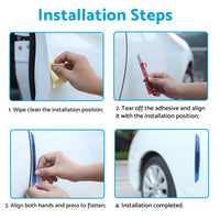 {{ Reflective Carbon Fiber Car Door Edge Guard Bump Protector Sticker Universal }} - Buy Car Parts Online at {{ Kaka Auto Parts }}.