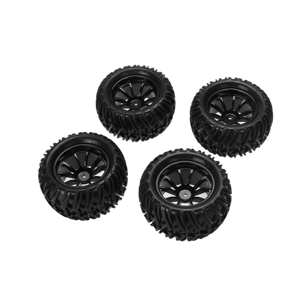 4x Wheel Rim & Tires Suitable For HSP 1:10 Monster Truck RC Car 12mm Hub