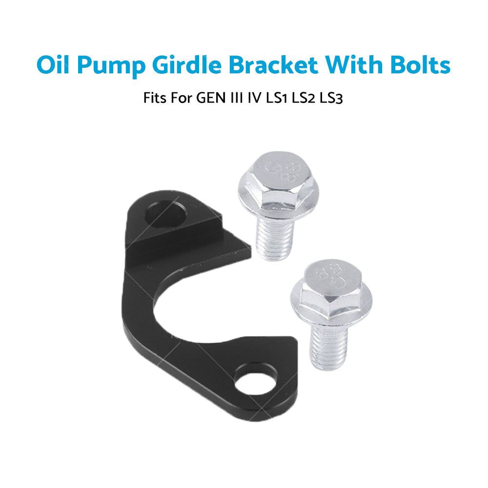 {{ LS Billet Oil Pump Pickup Tube Girdle Brace Hold Down For GEN III IV LS1 LS2 LS3 }} - Buy Car Parts Online at {{ Kaka Auto Parts }}.