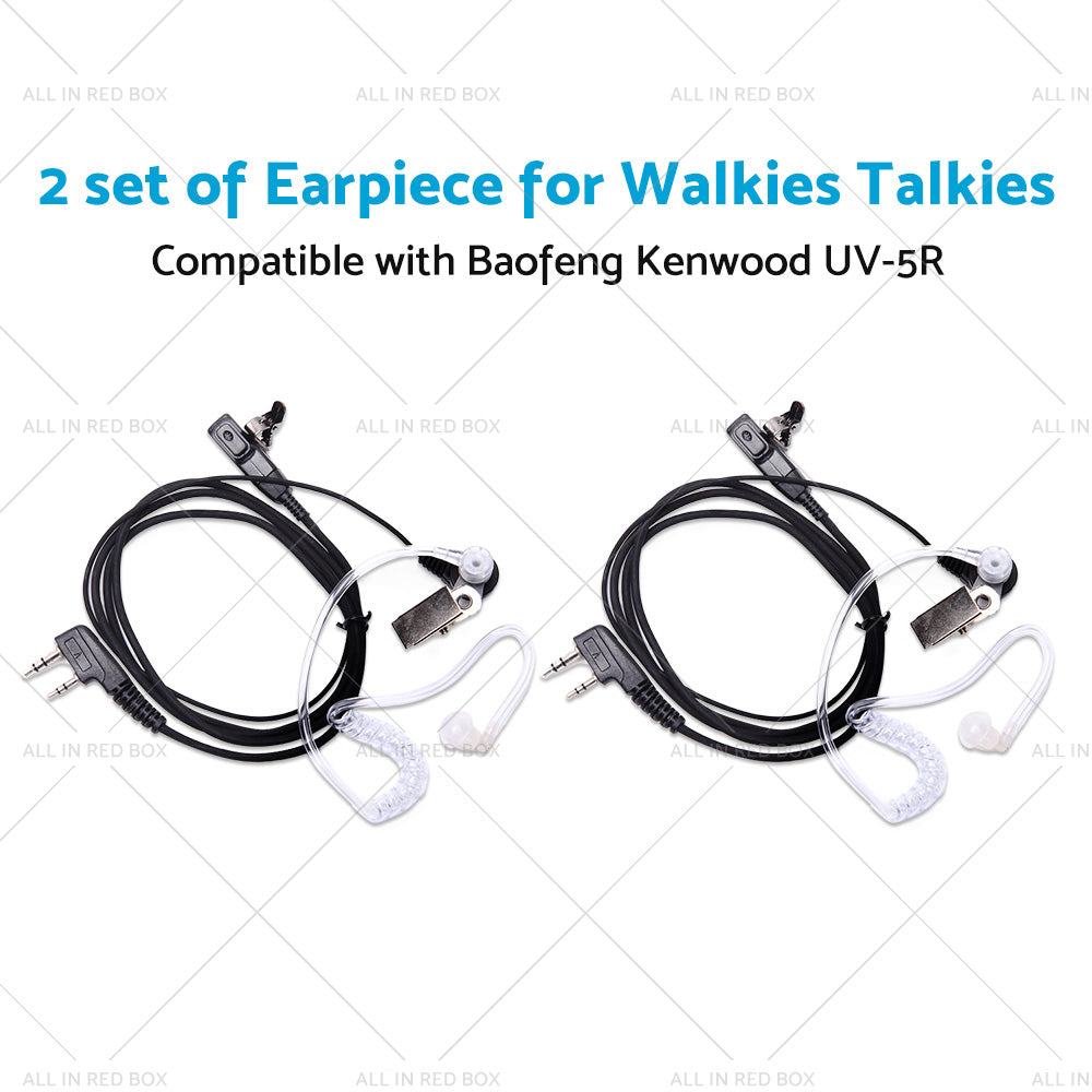 {{ 2PCS Covert Acoustic Tube Earpiece Headset Mic Suitable for Baofeng Kenwood }} - Buy Car Parts Online at {{ Kaka Auto Parts }}.