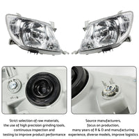 Pair of Left & Right Headlight Lamps Suitable For Toyota Hilux 2WD / 4WD 2008-2012
