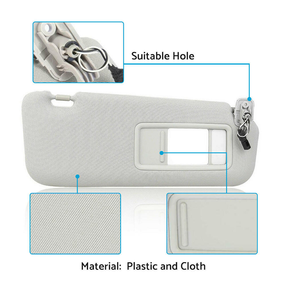 Right Side Sun Visor Sunshade With Mirror Grey Suitable For Mazda CX-9 2010–2015