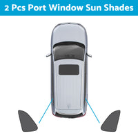 Front Rear Port Window Magnetic Mesh Sun Shade Suitable For Jeep Grand Cherokee