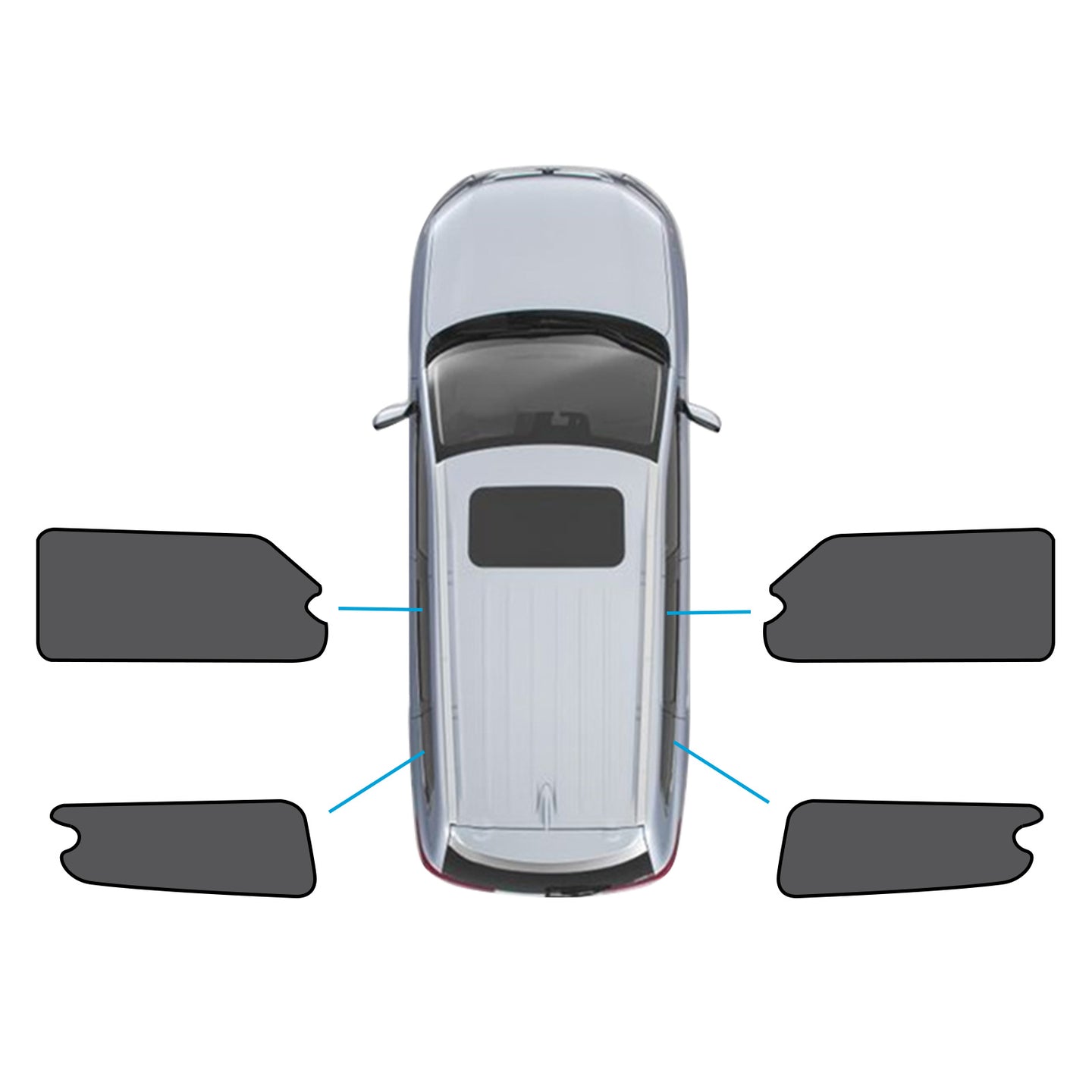 {{ 4x Car Window Shades Suitable for LDV G10 2014-Present Rear&Triangular }} - Buy Car Parts Online at {{ Kaka Auto Parts }}.