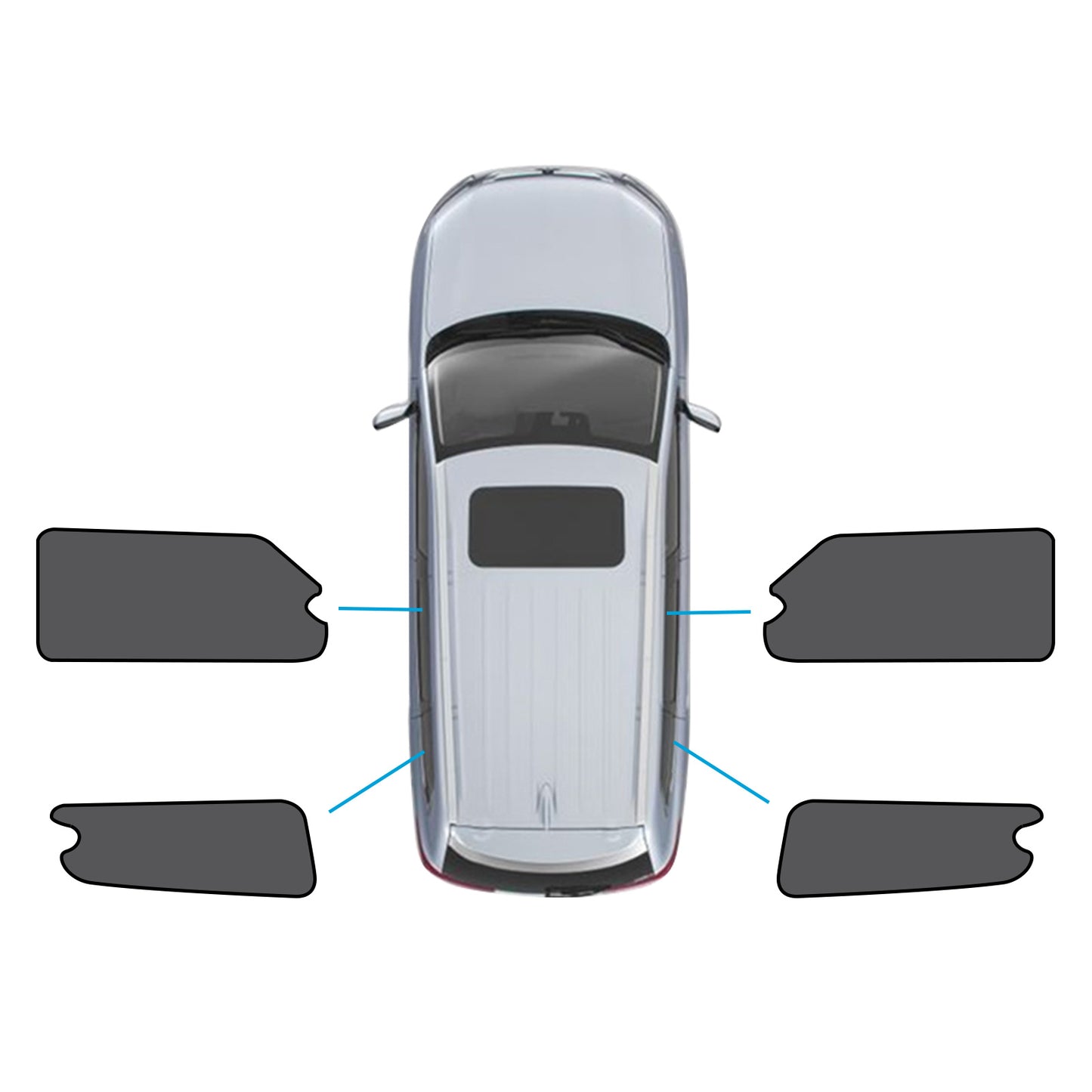 {{ 4x Car Window Shades Suitable for LDV G10 2014-Present Rear&Triangular }} - Buy Car Parts Online at {{ Kaka Auto Parts }}.